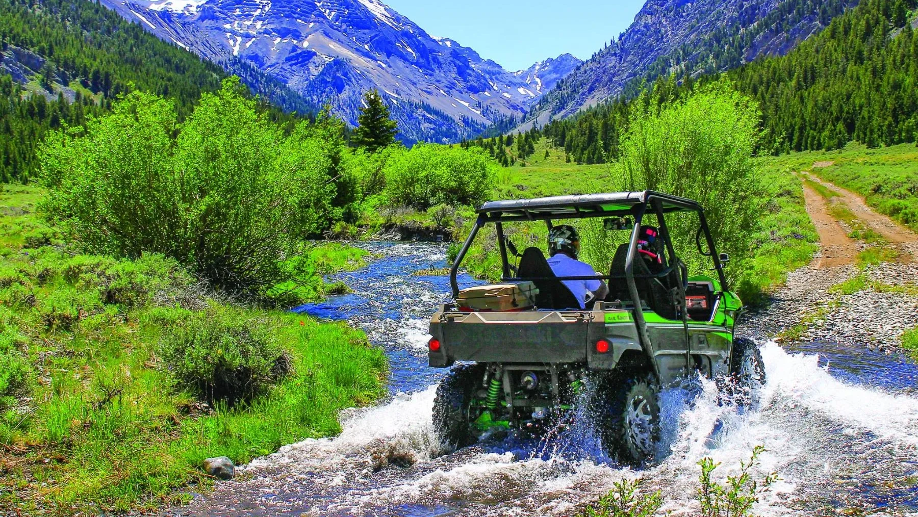 Experience adventure and excitement exploring the different terrains in the Lost Rivers Valley on an all-terrain vehicle.